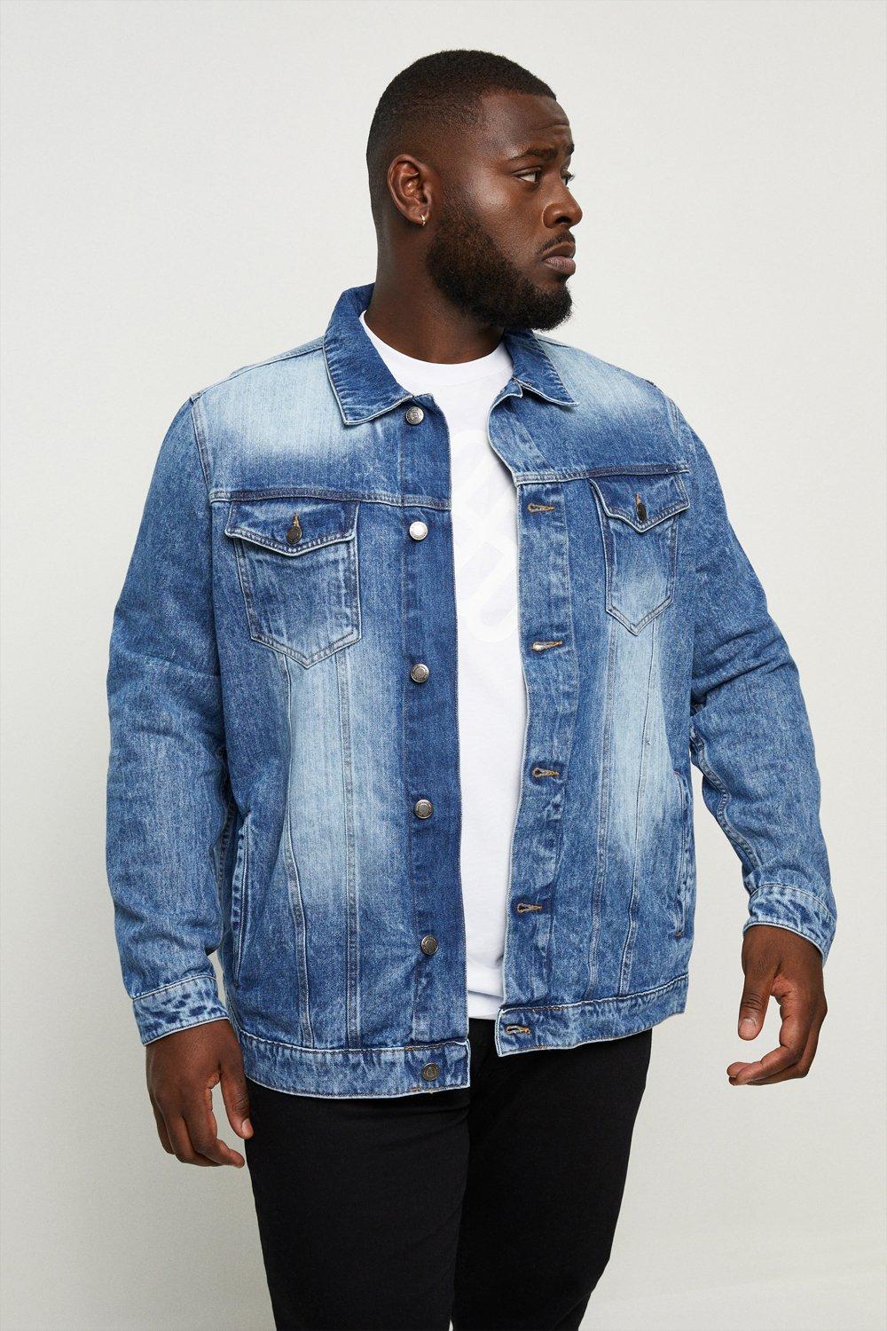 Mens Plus Organic Denim Jacket Compare Trinity Leeds